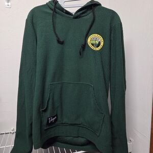 Burgeon Outdoor Dark Green Waffle Knit Hoodie